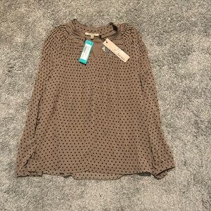 LES SEREIN Giavanna Tie Front Blouse size M
